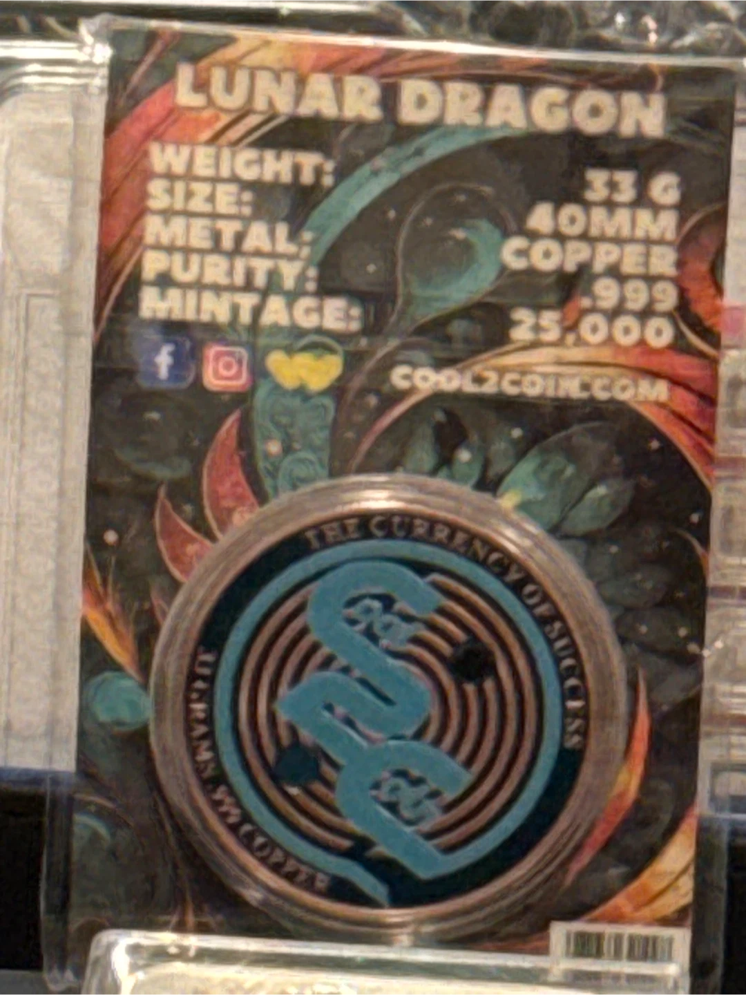 Lunar Dragon 2024 Copper Coin - photo 2