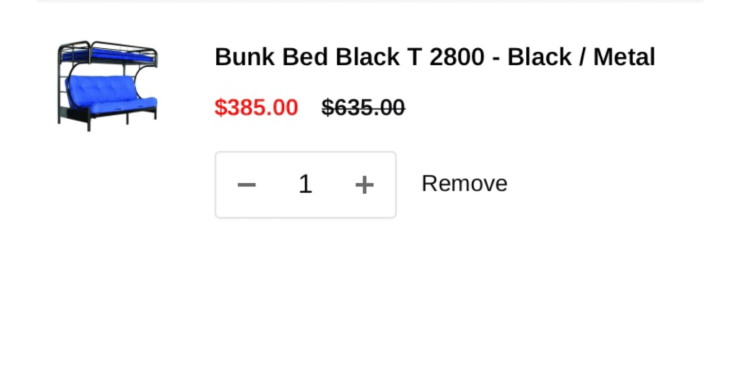 Black Metal Bunk Bed - photo 3