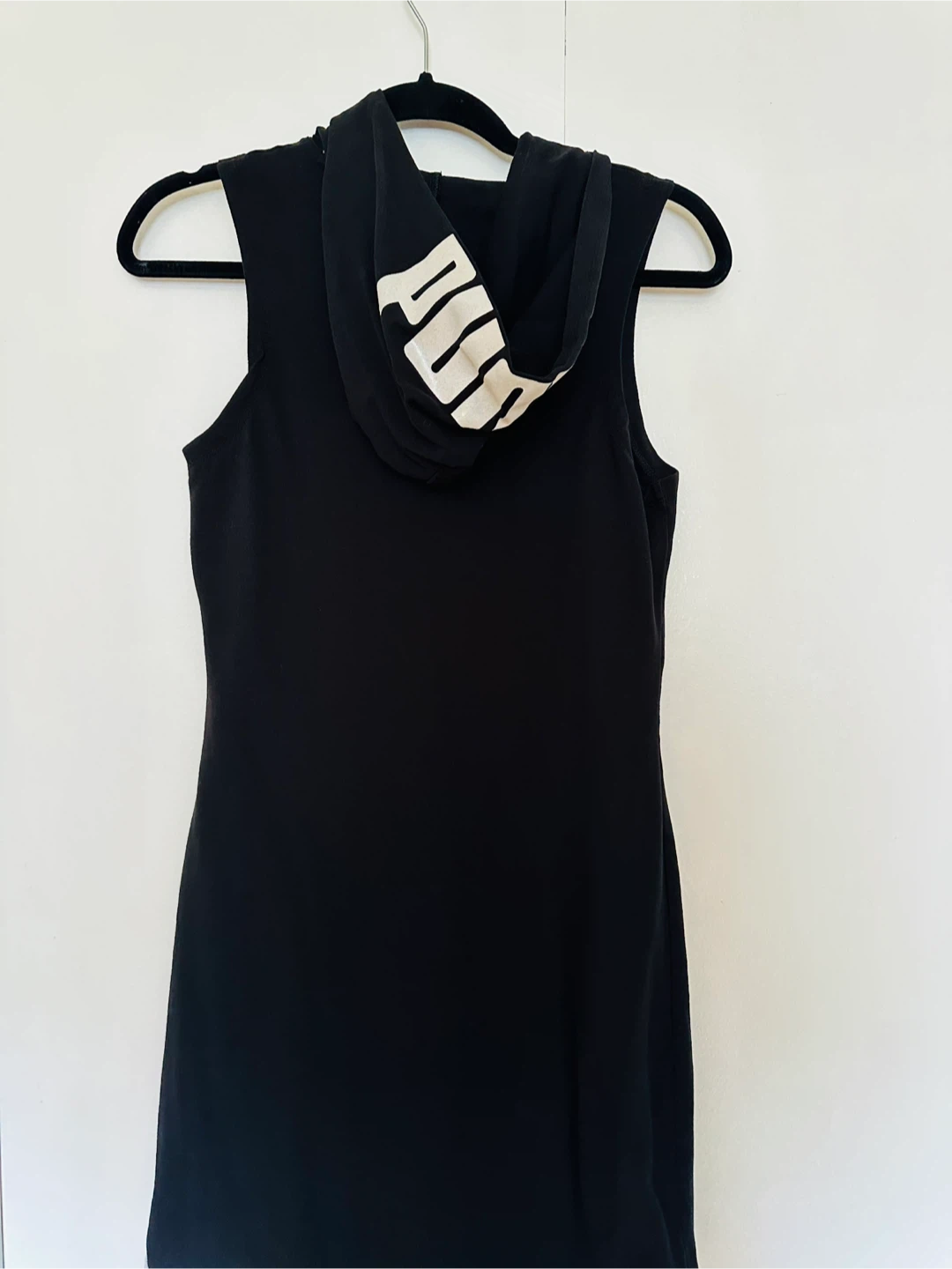 Puma Black Sleeveless Dress with Hood
