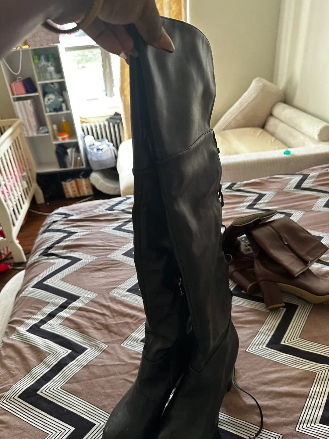 Black Thigh High Boots image indicator(2)