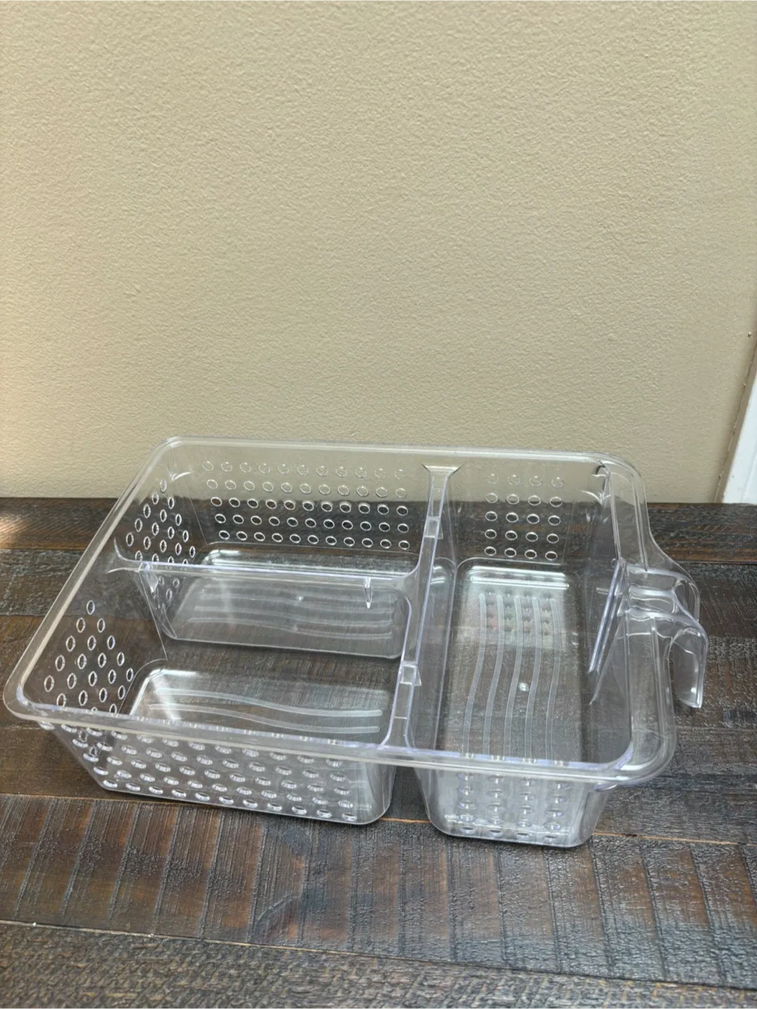 🧡Clear Plastic Divided organizer with handles thumbnail