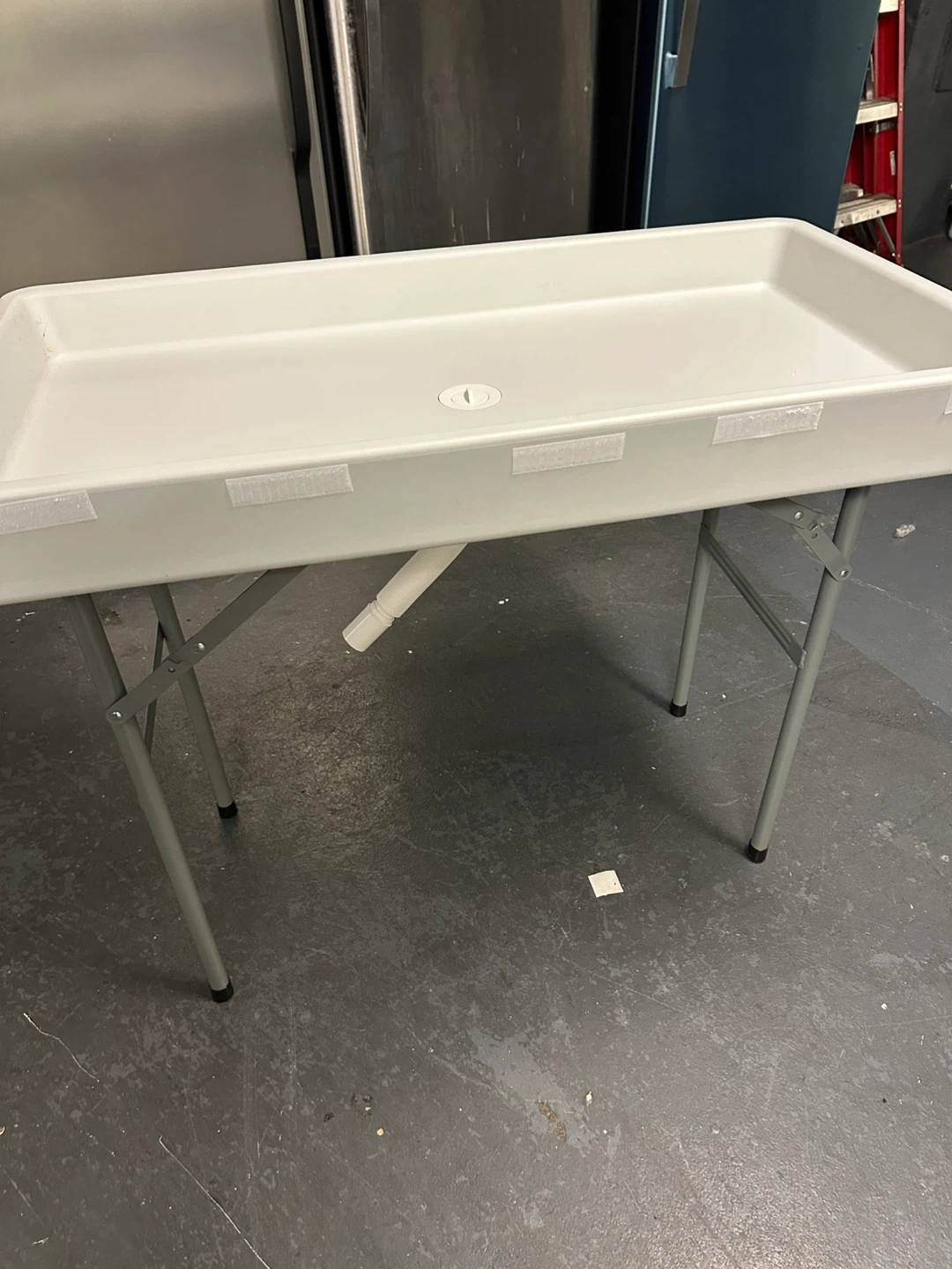 White Utility Sink Table