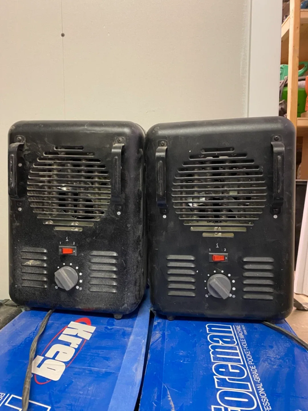 Two Black Portable Shop Heaters thumbnail