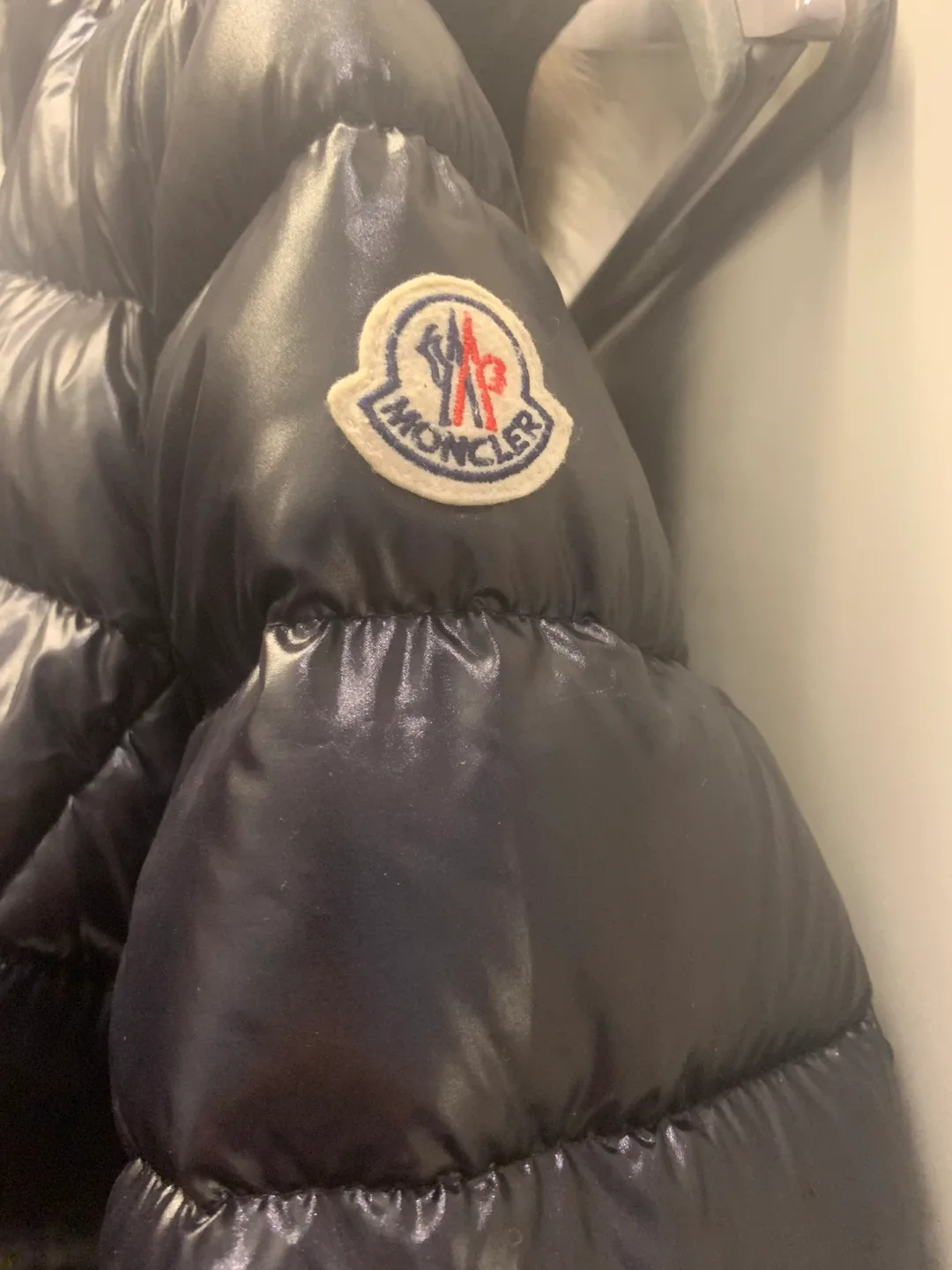 Moncler Black Down Puffer Jacket with Fur Hood image indicator(6)