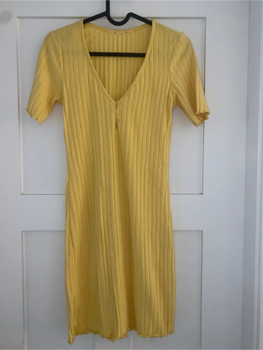 Yellow Ribbed Dress image indicator(2)