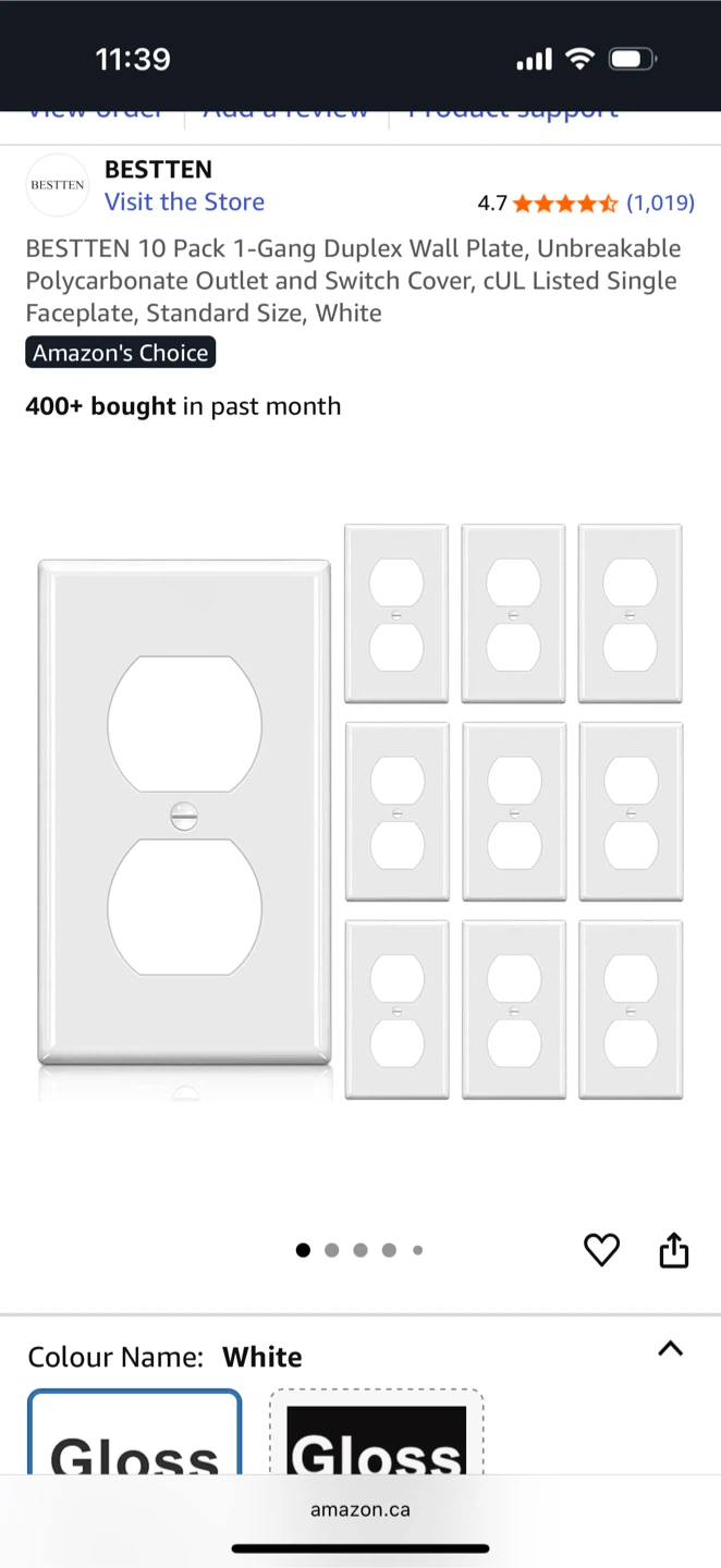 BESTTEN 1-Gang Duplex Outlet Cover - 9 Pack - photo 3