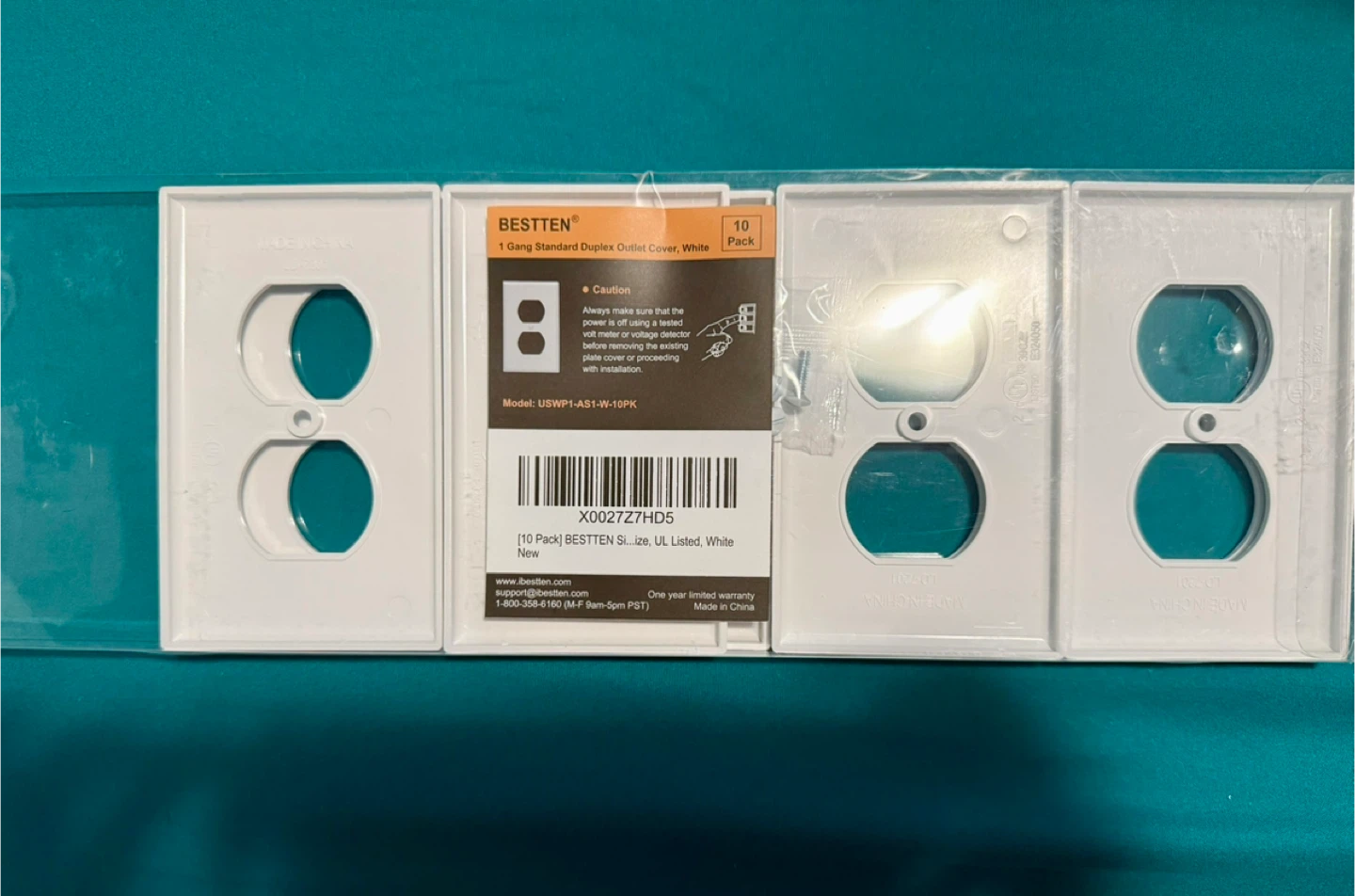 BESTTEN 1-Gang Duplex Outlet Cover - 9 Pack - photo 2