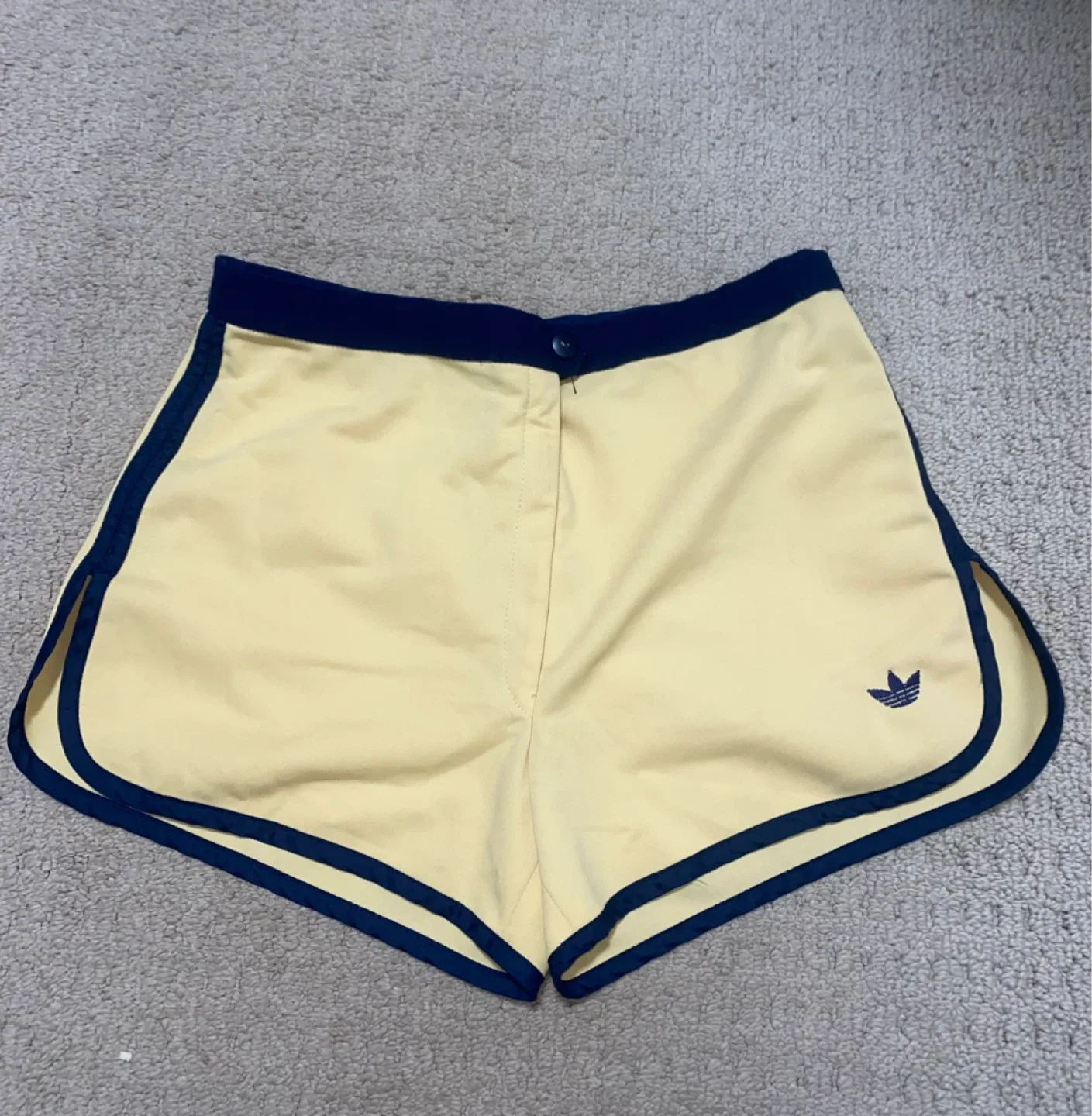 Adidas Vintage Shorts - Yellow & Navy thumbnail