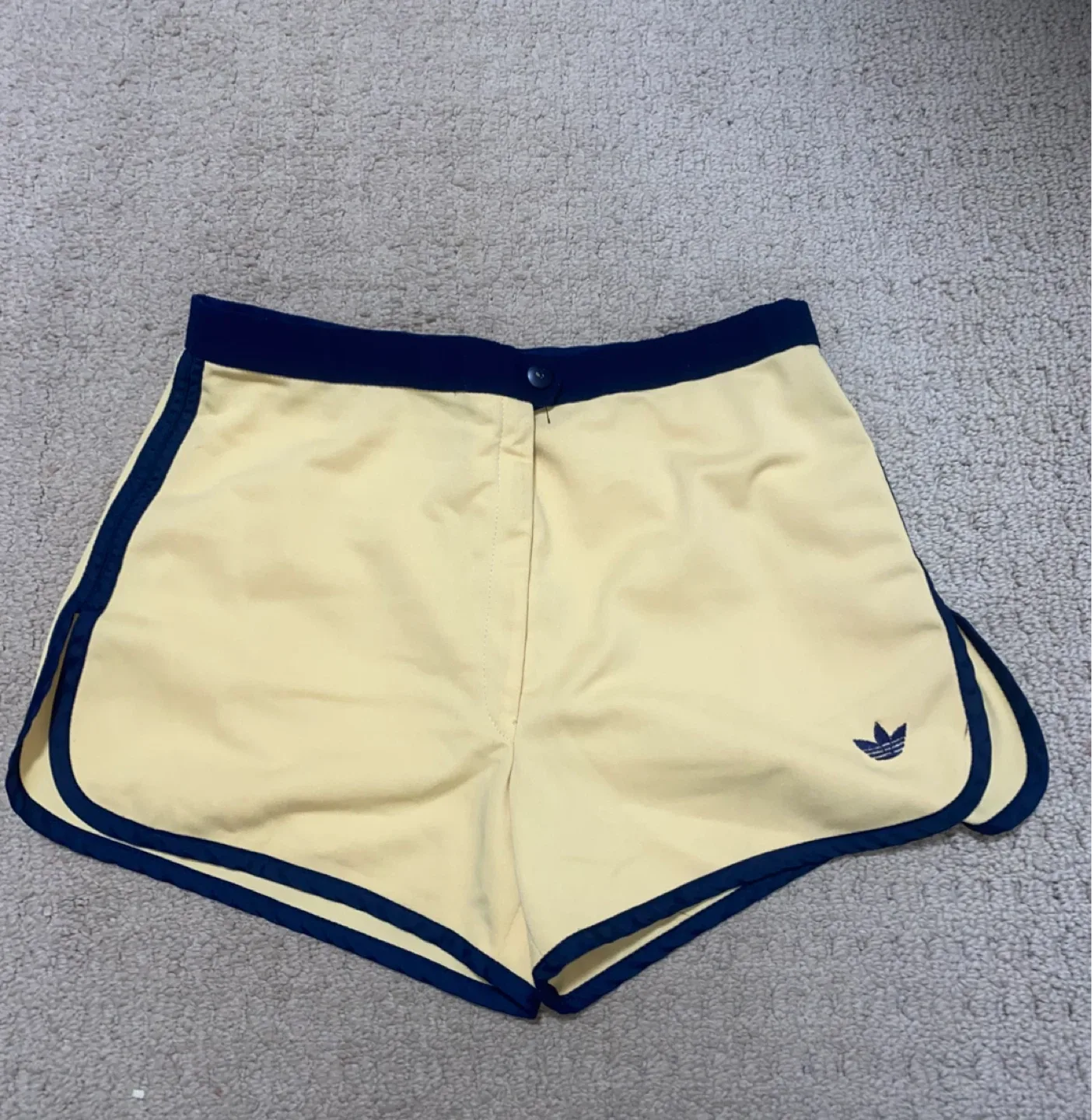 Adidas Vintage Shorts - Yellow & Navy image indicator(2)