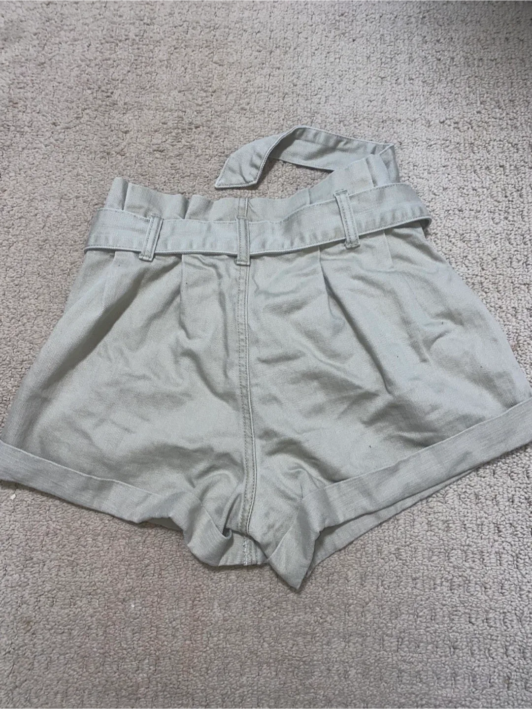 Beige Belted Shorts image indicator(4)