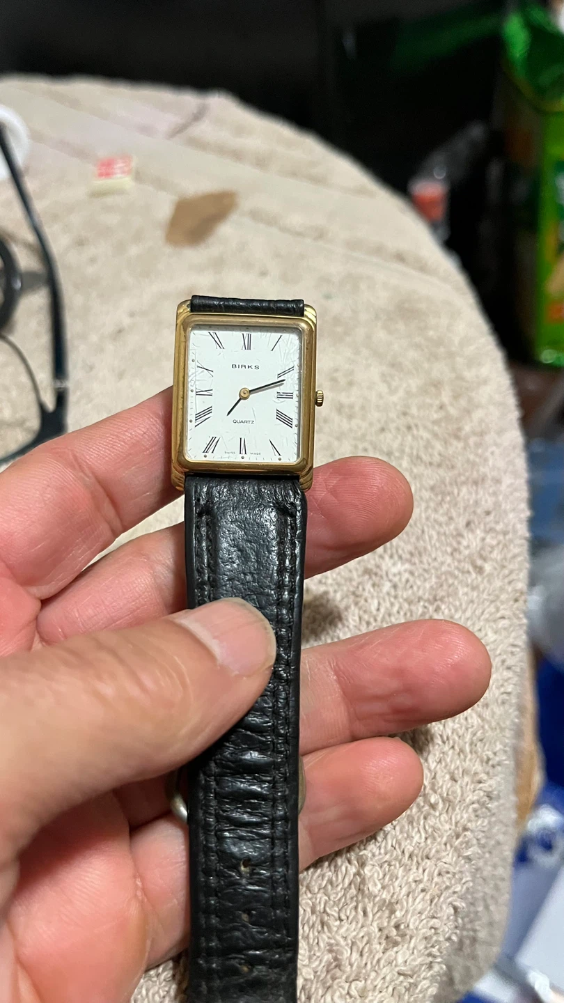 Birks Quartz Watch - Black Leather Strap - photo 2