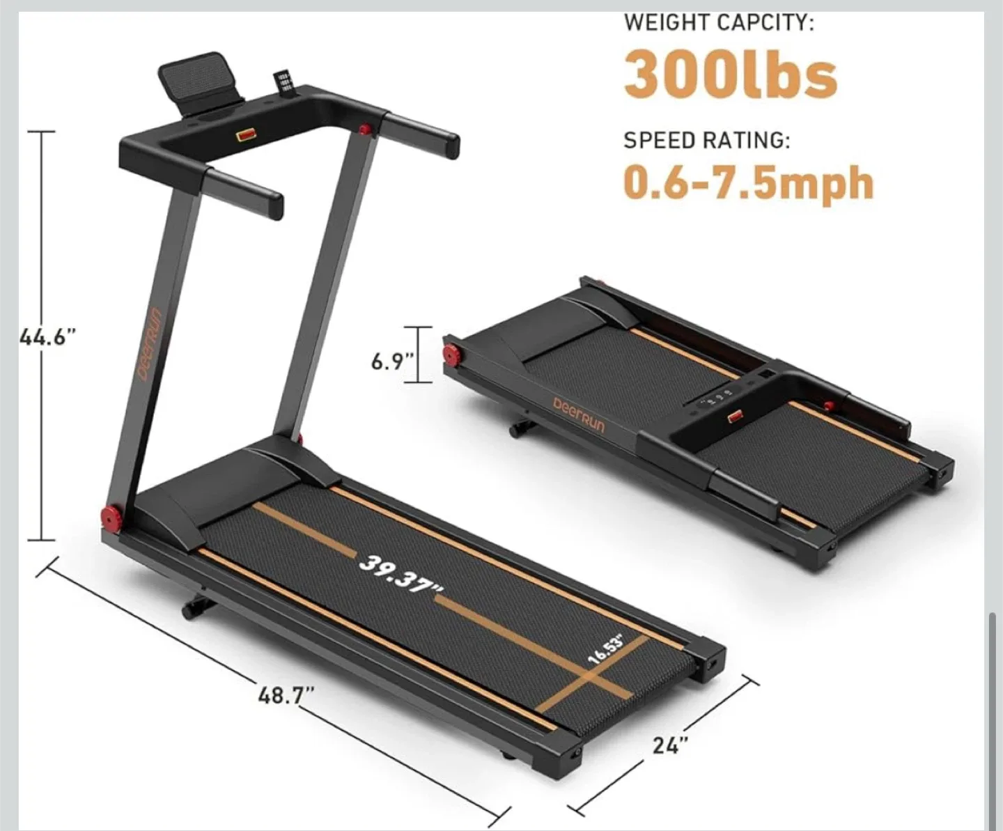 DeerRun Folding Treadmill - Brand New firm price image indicator(5)