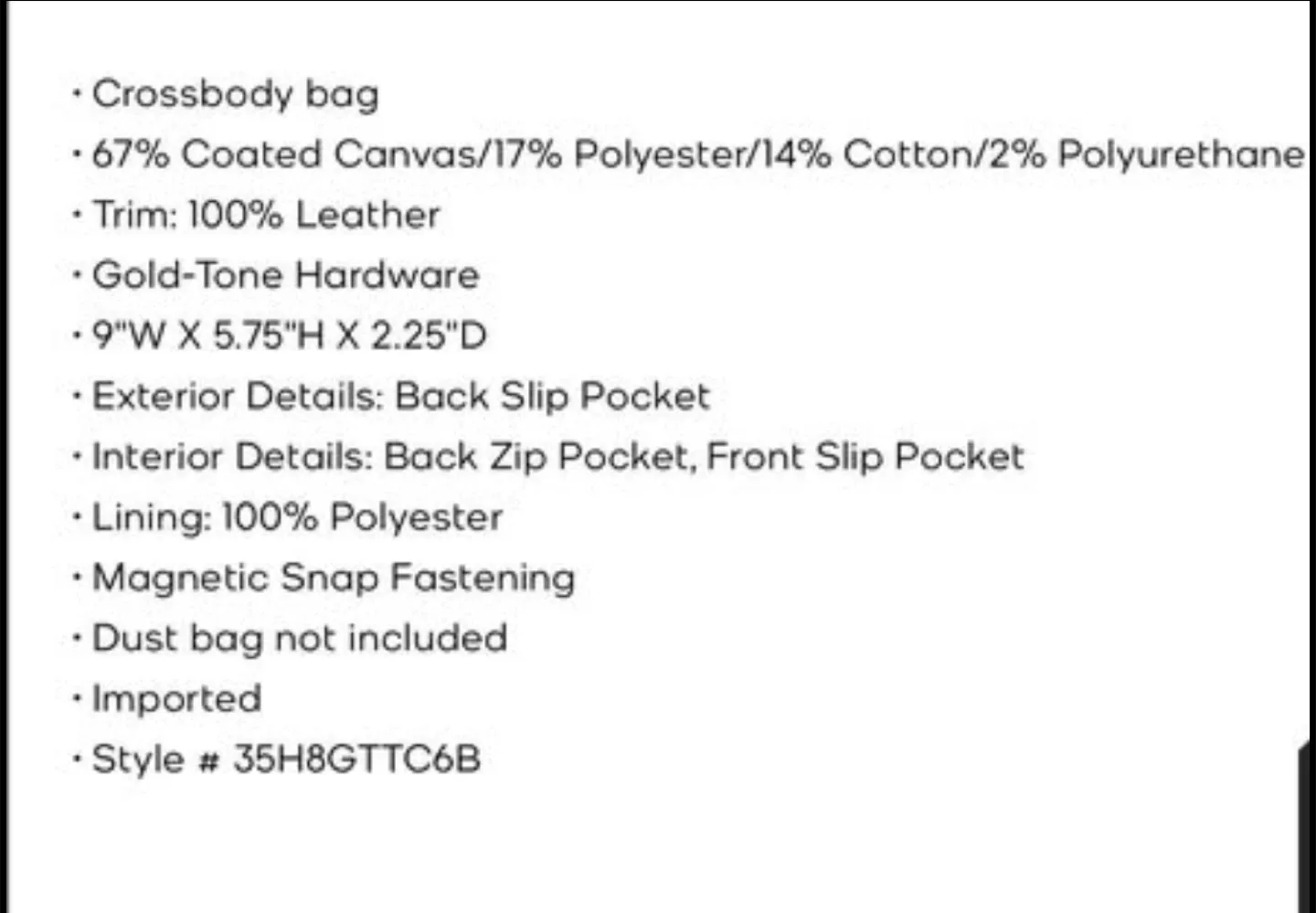 Michael Kors Black Crossbody Bag - Like New! image indicator(6)