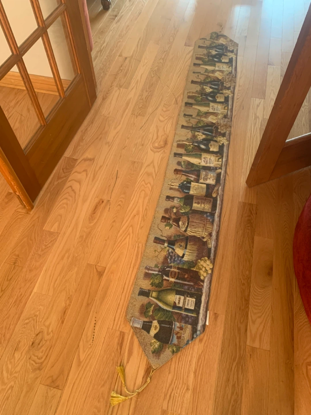 Wine Bottle Tapestry Table Runner