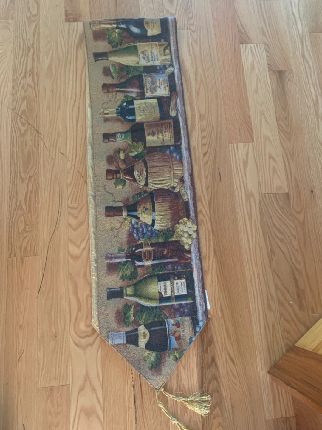 Wine Bottle Tapestry Table Runner - photo 4