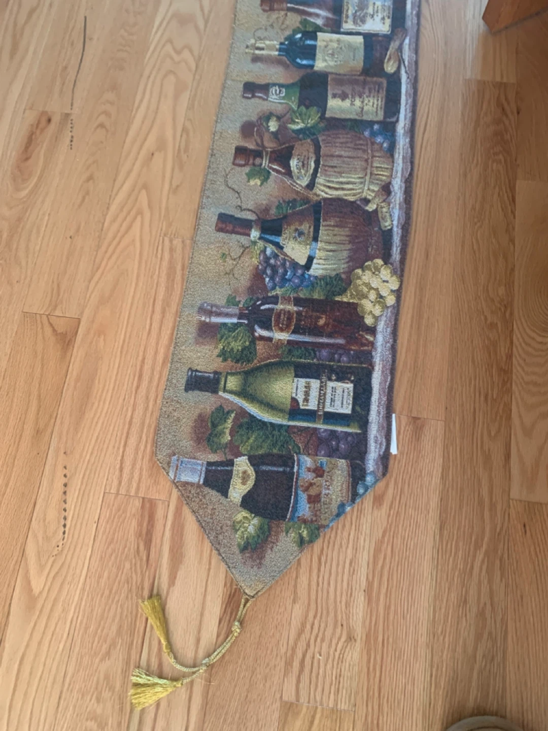 Wine Bottle Tapestry Table Runner - photo 2