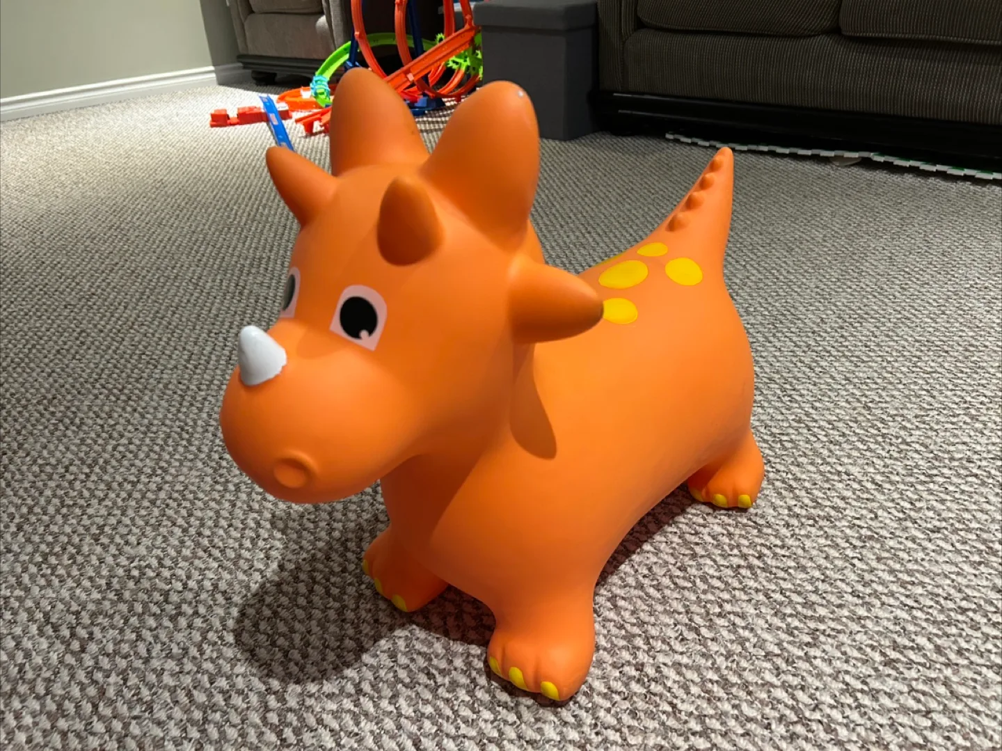 Orange Dinosaur Bouncy Toy thumbnail