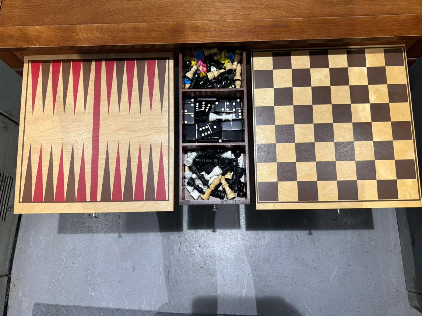 Vintage Game Table with Chess, Checkers, Backgammon - photo 5