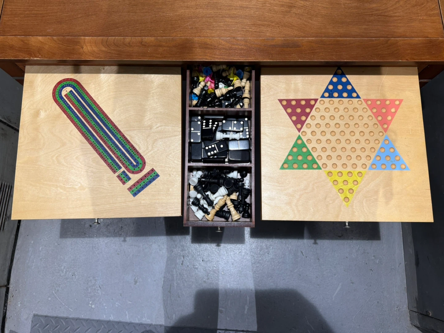 Vintage Game Table with Chess, Checkers, Backgammon - photo 4