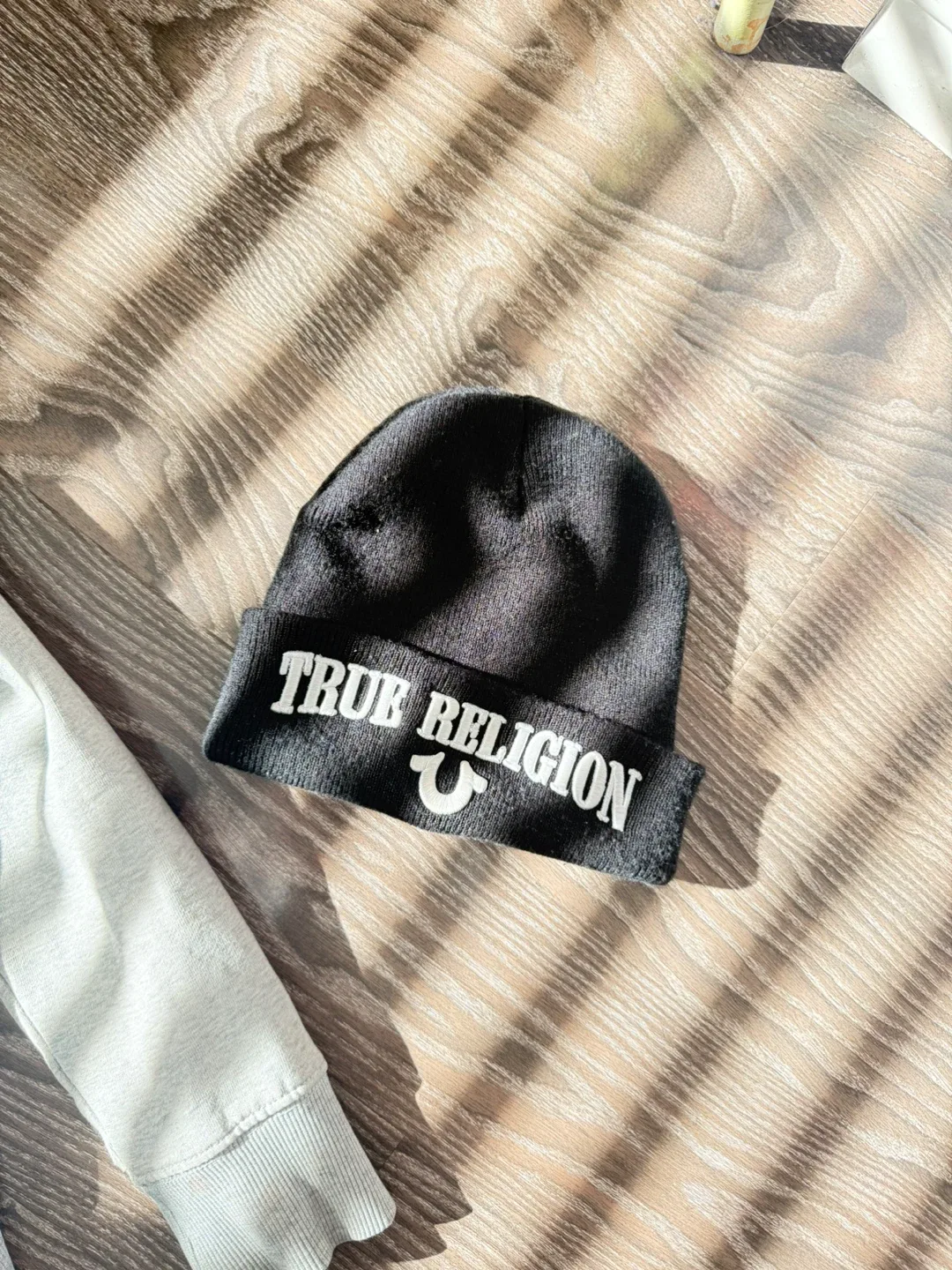 True Religion XL Grey Hoodie & Beanie thumbnail