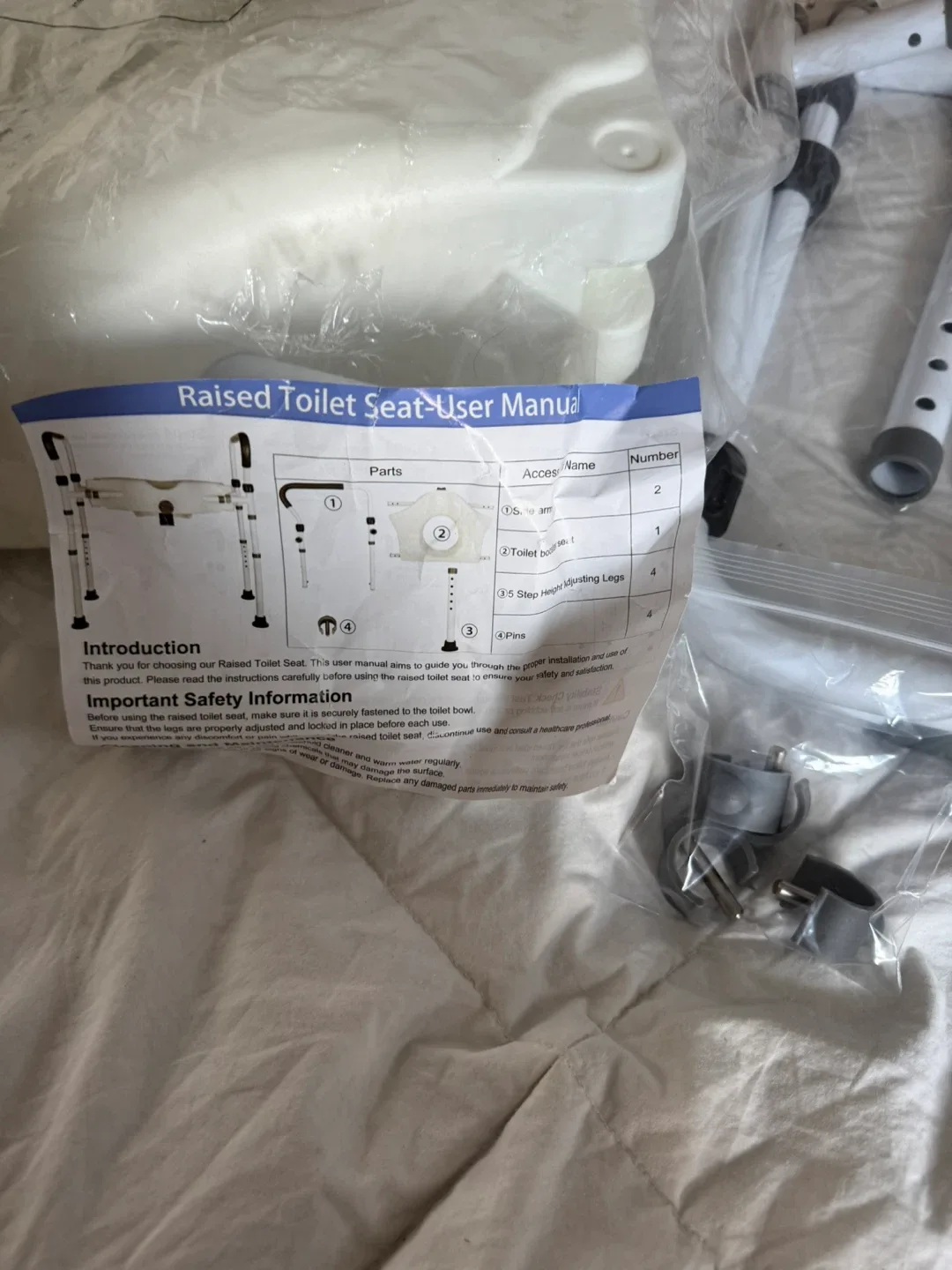 Brand New in Box Elevated Toilet Riser w Handles was $197 image indicator(5)