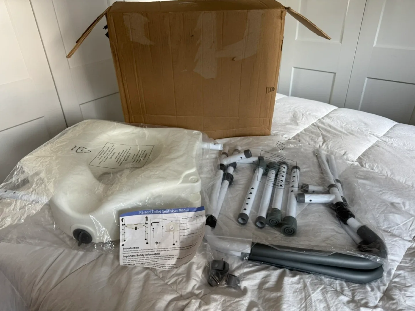 Brand New in Box Elevated Toilet Riser w Handles was $197 image indicator(2)