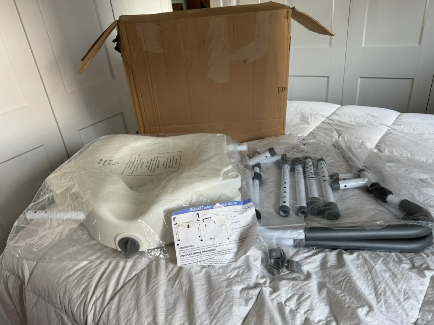 Brand New in Box Elevated Toilet Riser w Handles was $197 image indicator(9)