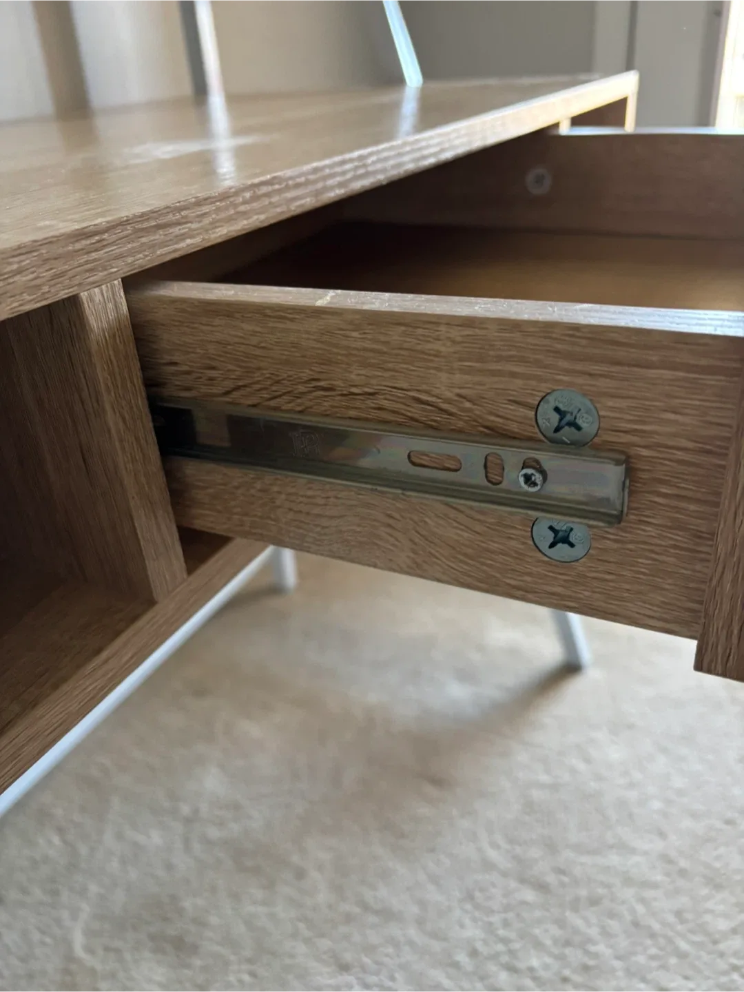 Wood & White Desk with Shelves image indicator(5)