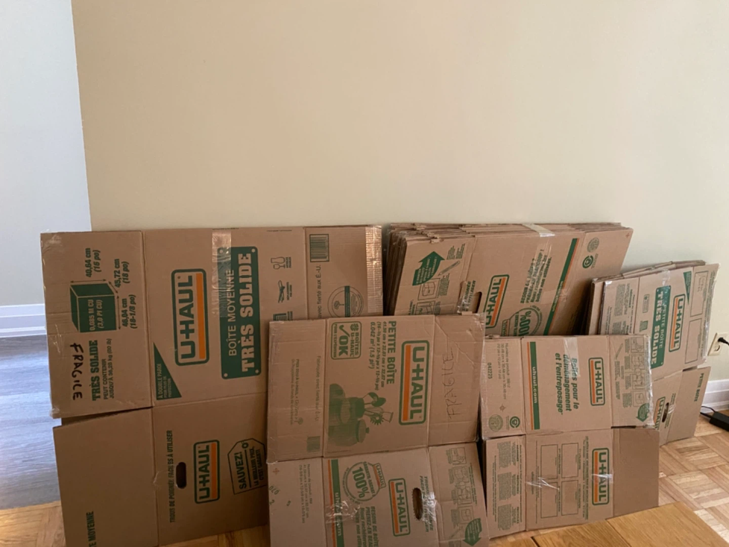 U-Haul Moving Boxes - Various Sizes