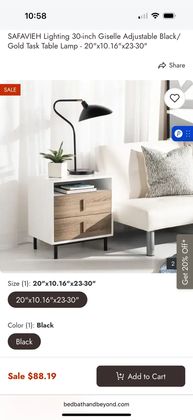 SAFAVIEH LIT4360B Table Lamp - New in Box! image indicator(2)