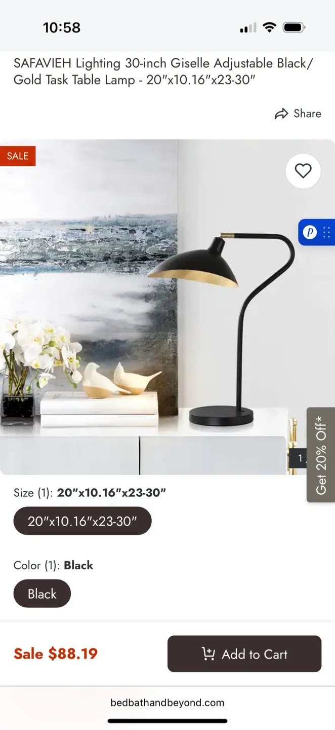 SAFAVIEH LIT4360B Table Lamp - New in Box! image indicator(6)