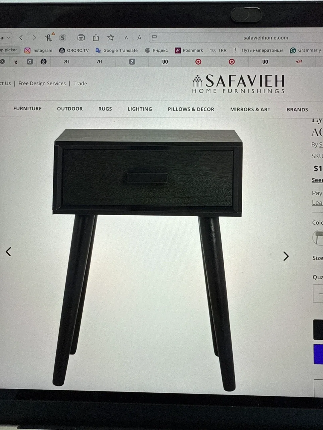 Safavieh Lyle accent table - New in Box image indicator(3)