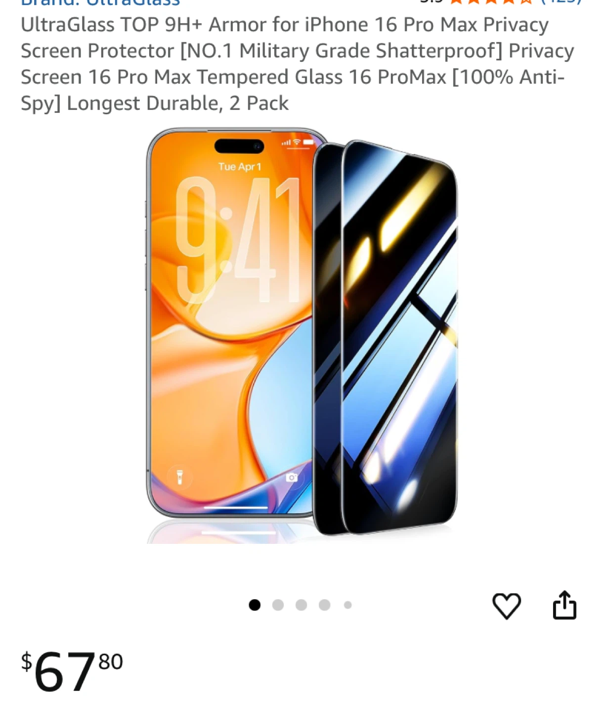UltraGlass iPhone 16 Pro Max Screen Protector (2 Pack) - photo 2