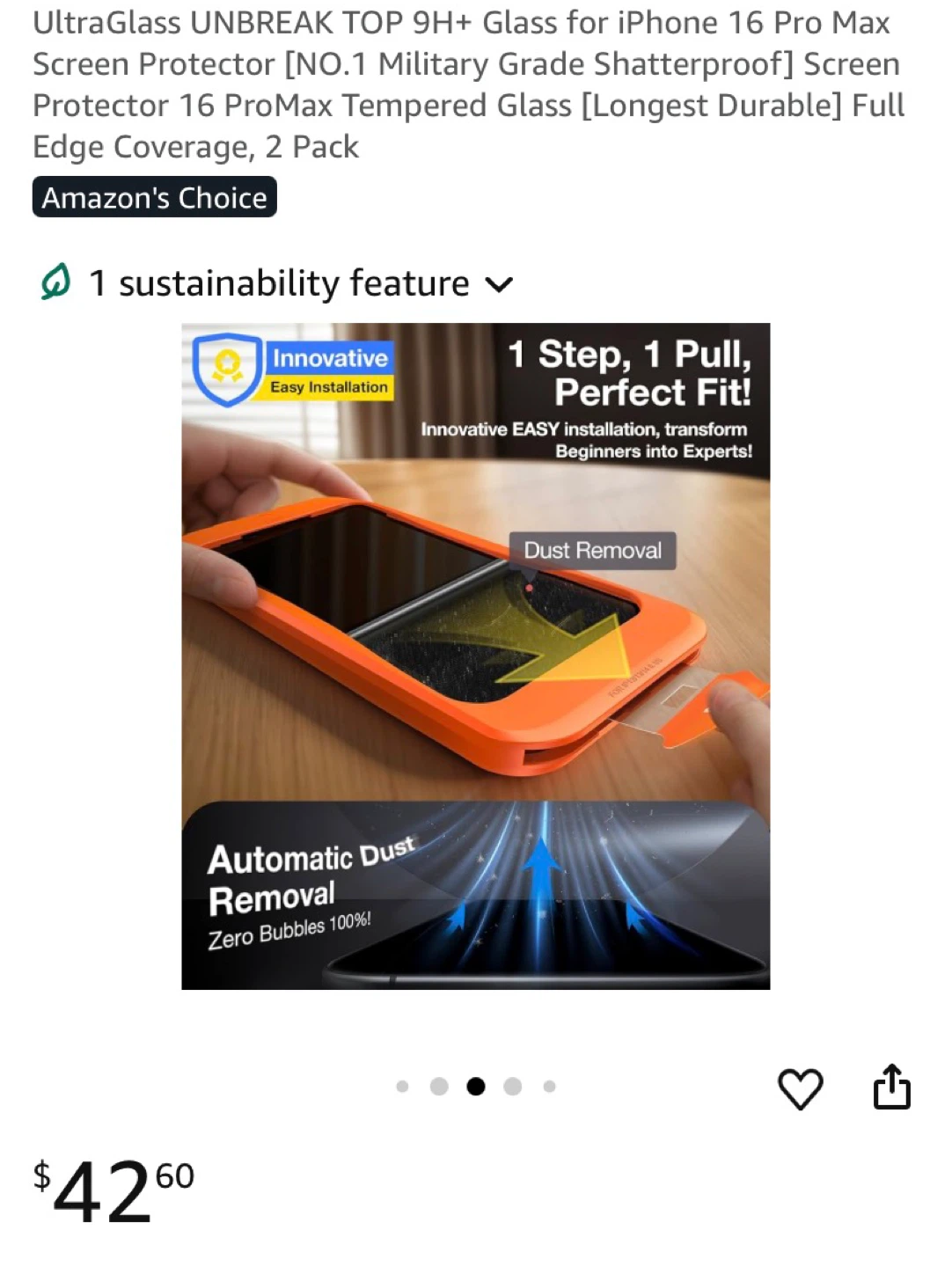 UltraGlass iPhone 16 Pro Max Screen Protector (2 Pack) - photo 4