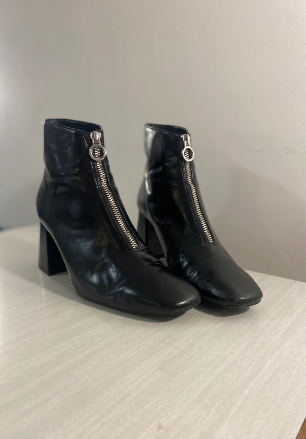 Zara Trafaluc Black Ankle Boots - Size 8.5