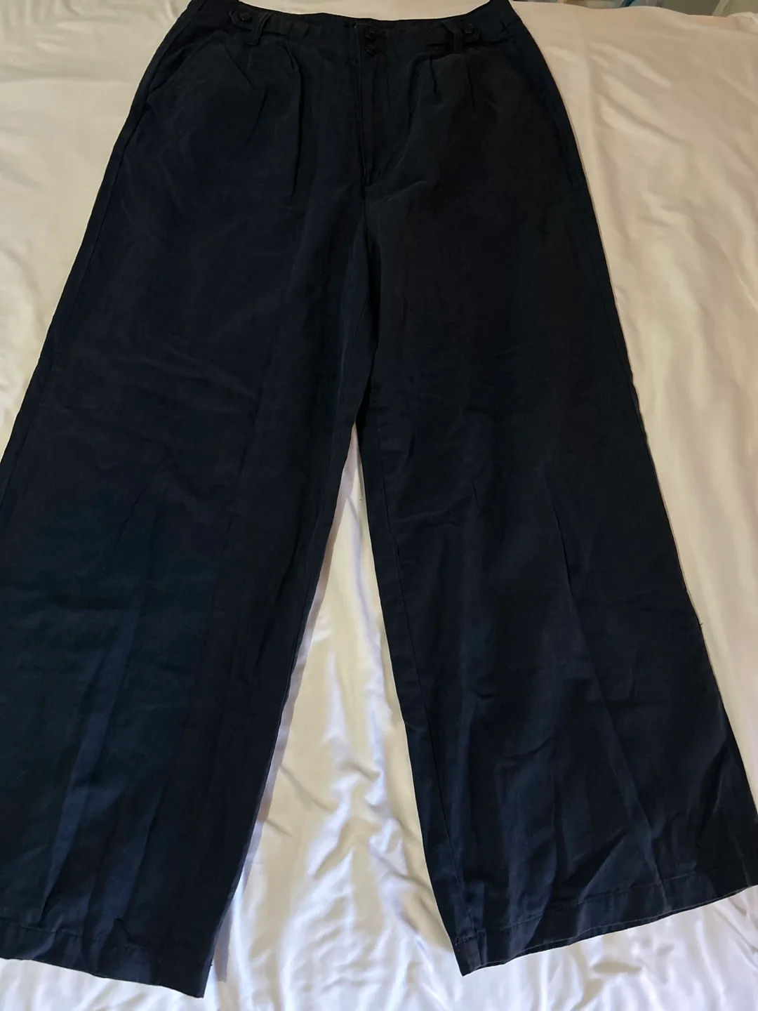 Madewell Navy Blue Wide Leg Pants - Size 12 image indicator(2)