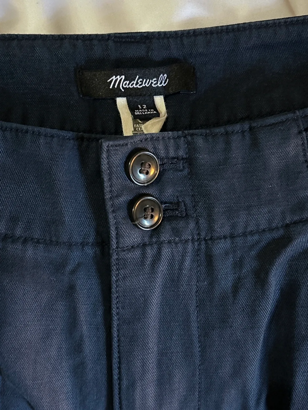 Madewell Navy Blue Wide Leg Pants - Size 12 image indicator(4)