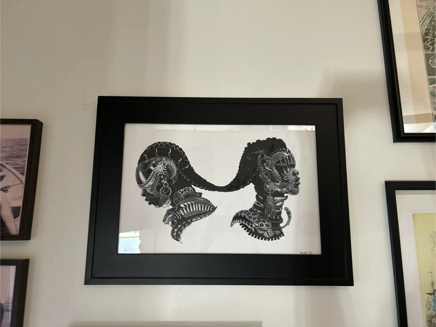 Framed Black and White Art Print