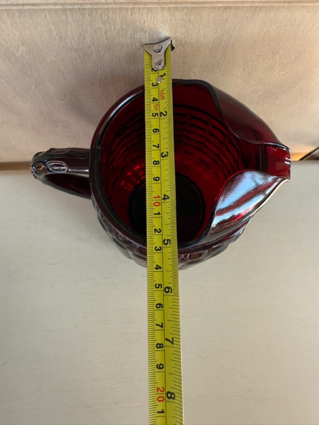 Vintage Anchor Hocking Royal Ruby Bubble Pitcher - photo 5