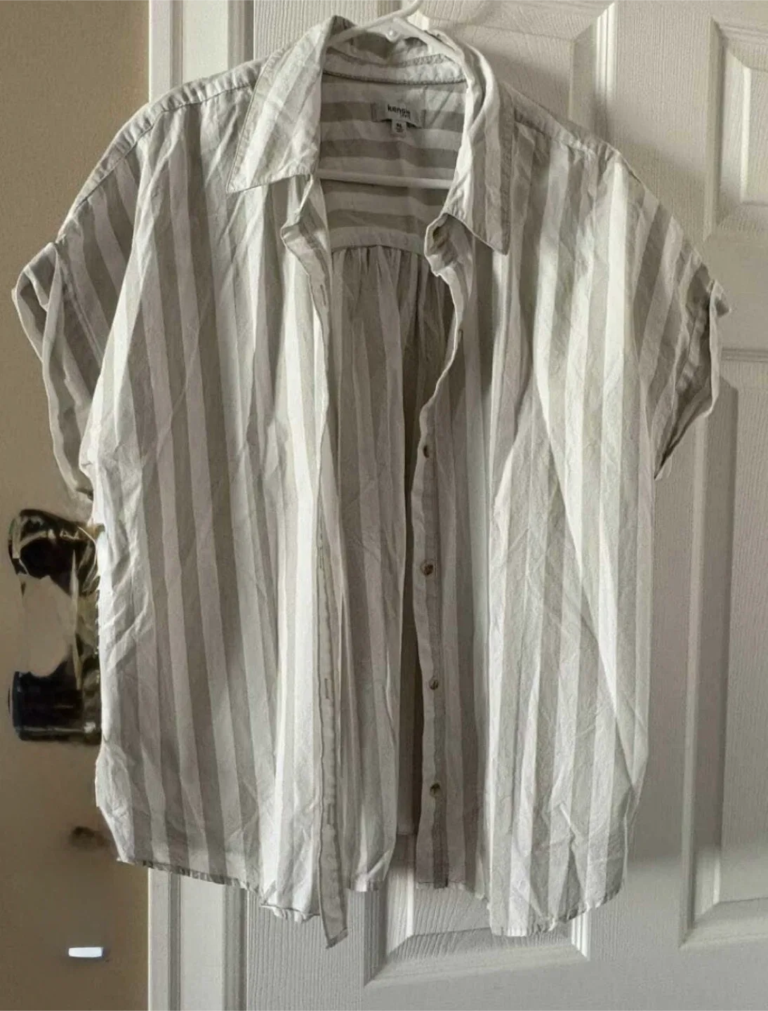 Kensie Striped Shirt & Shorts Set - Size M image indicator(2)