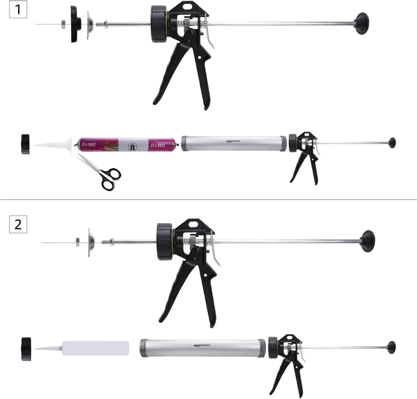 AmazonBasics Aluminium Sealant Sausage Caulking Gun image indicator(6)