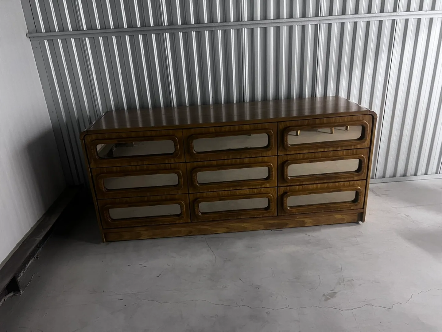 Vintage Wood Bedroom Set - Dresser, Wardrobe, Nightstands image indicator(2)