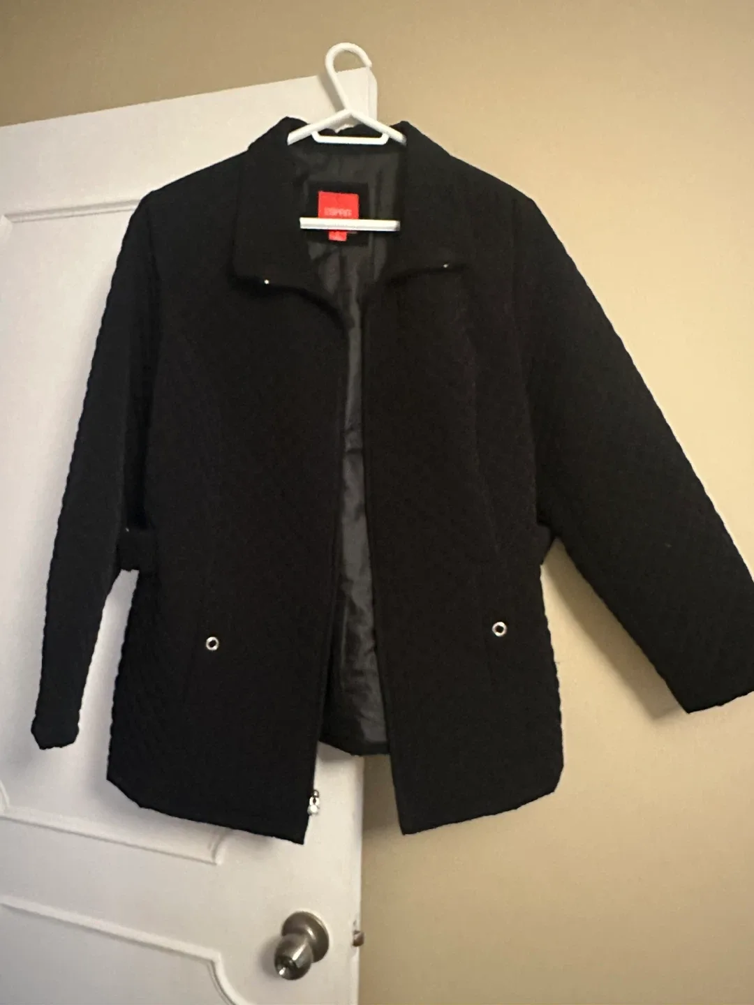 Esprit Black Quilted Jacket - Size 2X thumbnail