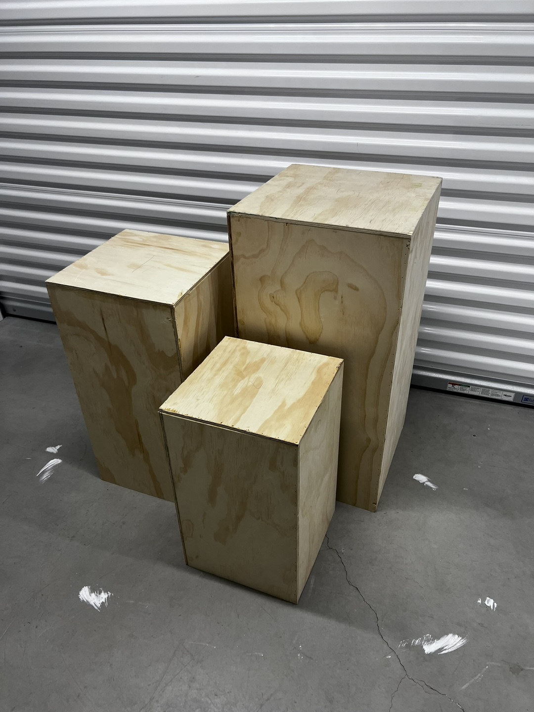 Set of 3 Wooden Display Boxes