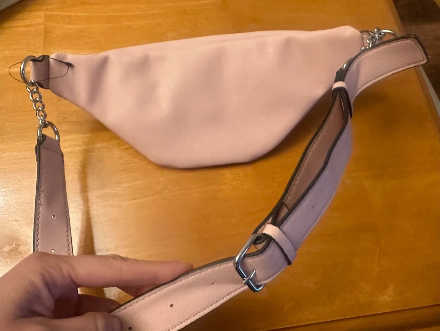 Guess pink multi-pocket fanny pack image indicator(4)