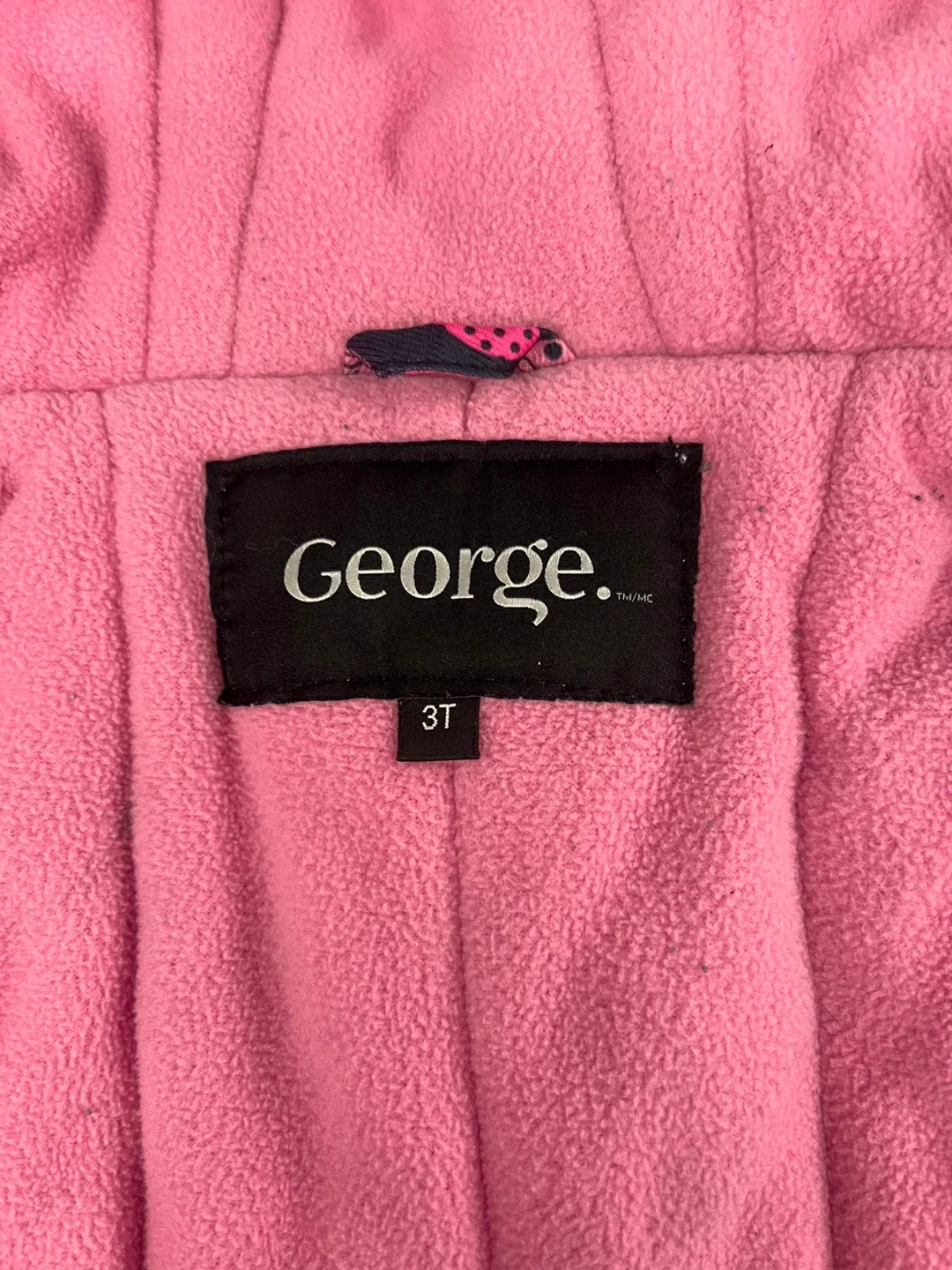 George 3T Girls' Winter Jacket - Heart Pattern image indicator(3)