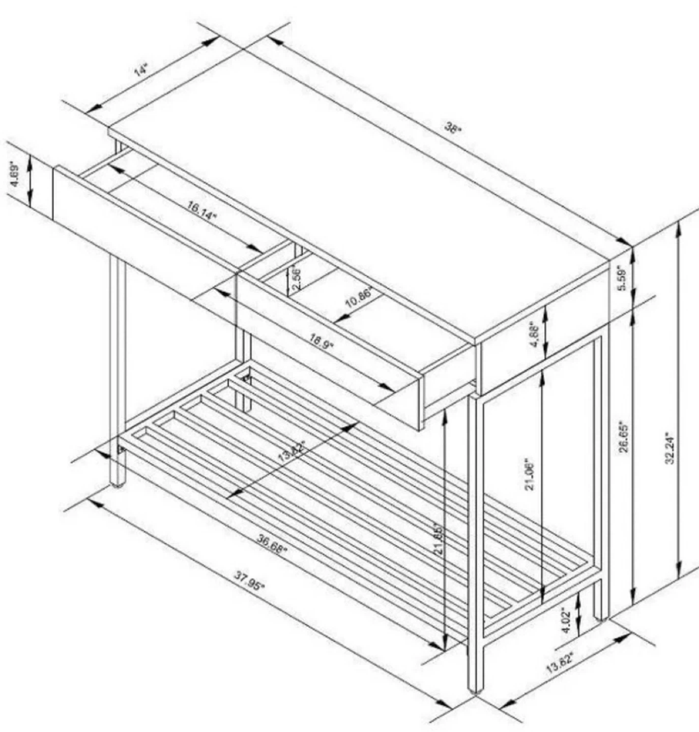 Threshold Console Table with Drawers - photo 3