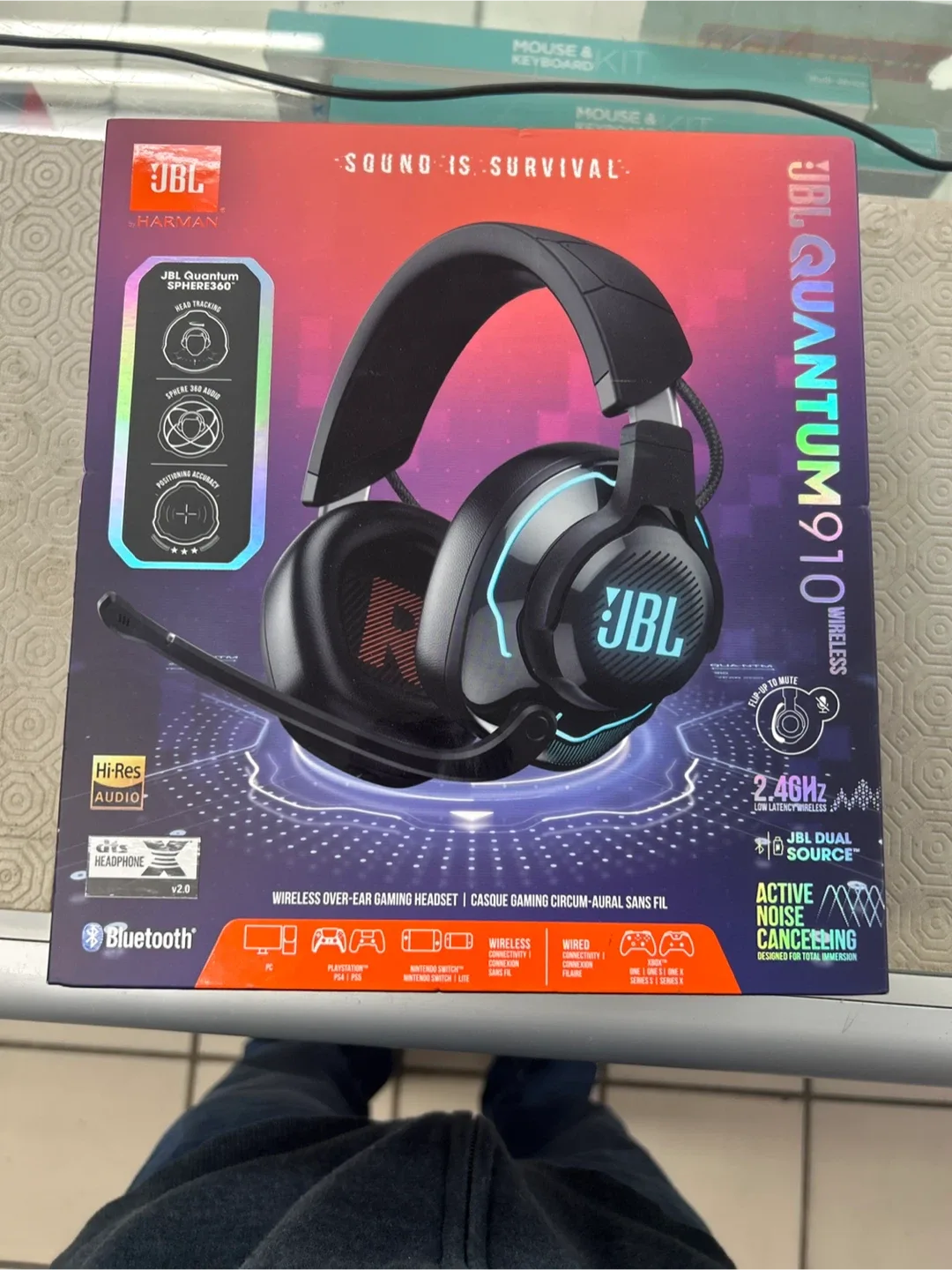 JBL Quantum 910 Wireless Gaming Headset - Black