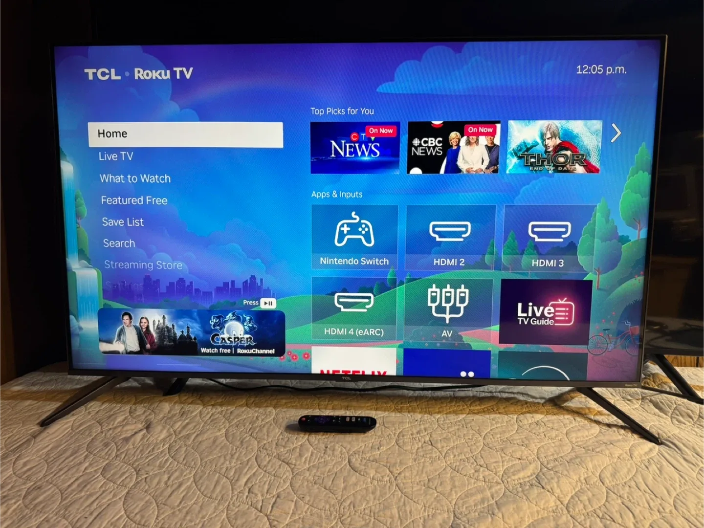 Amazing 50” Qled TCL 4K Smart Roku TV thumbnail