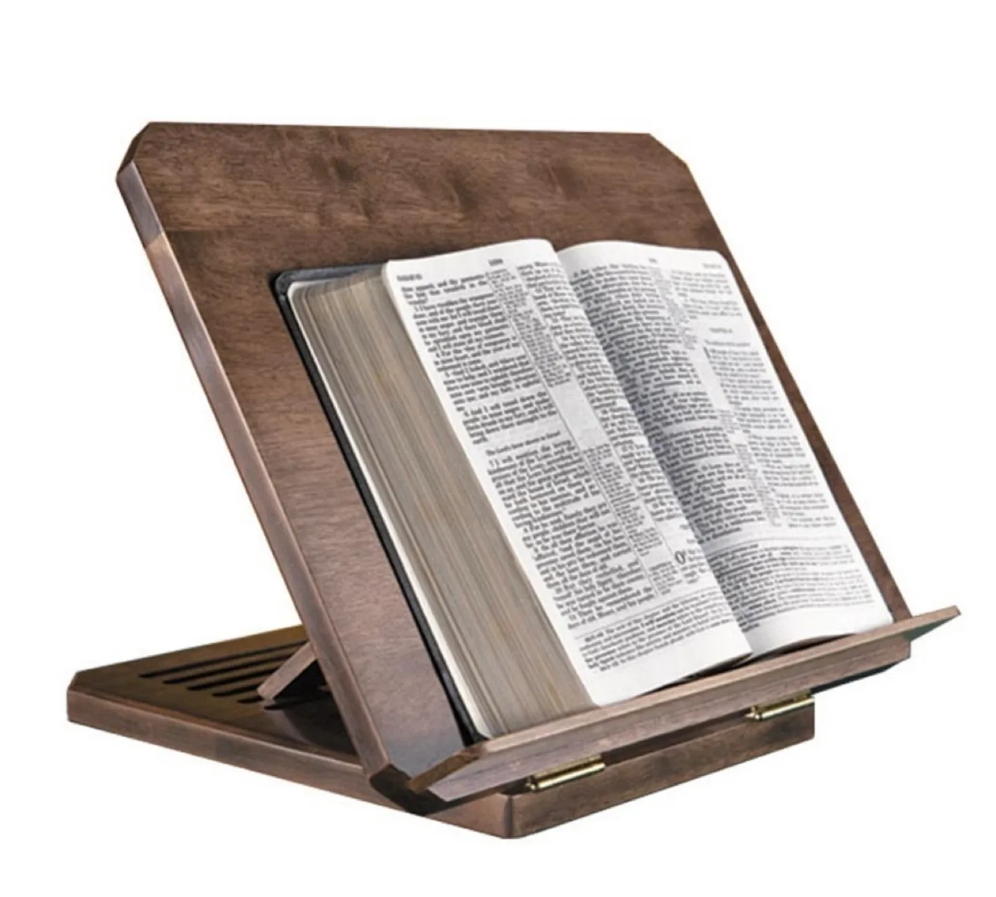 Beautiful handcrafted heavy wooden holy book stand thumbnail